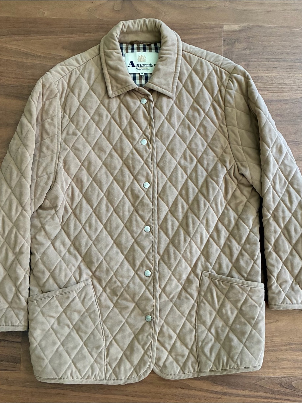 Aquascutum Made in England Quilted Jacket Size M